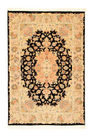 Tapis persan - Tabriz - Royal - 150 x 100 cm - bleu foncé