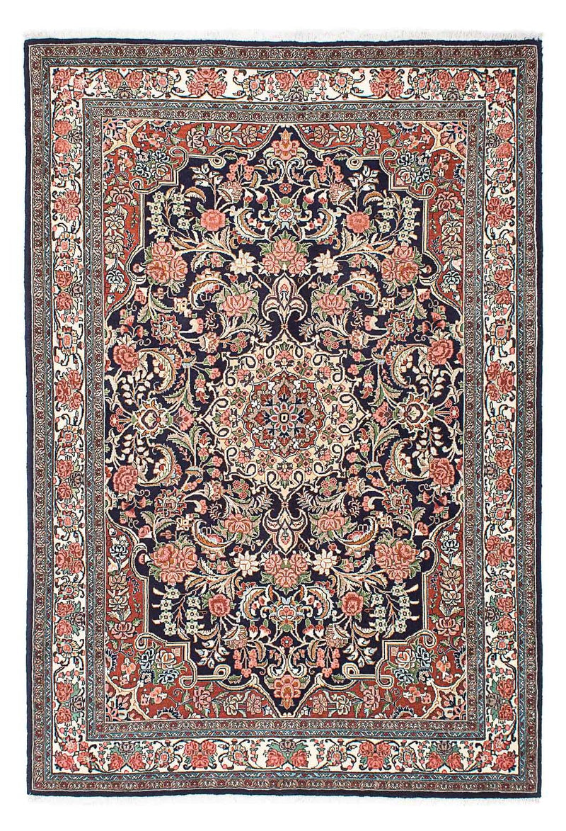 Tapis persan - Bidjar - 207 x 140 cm - bleu foncé