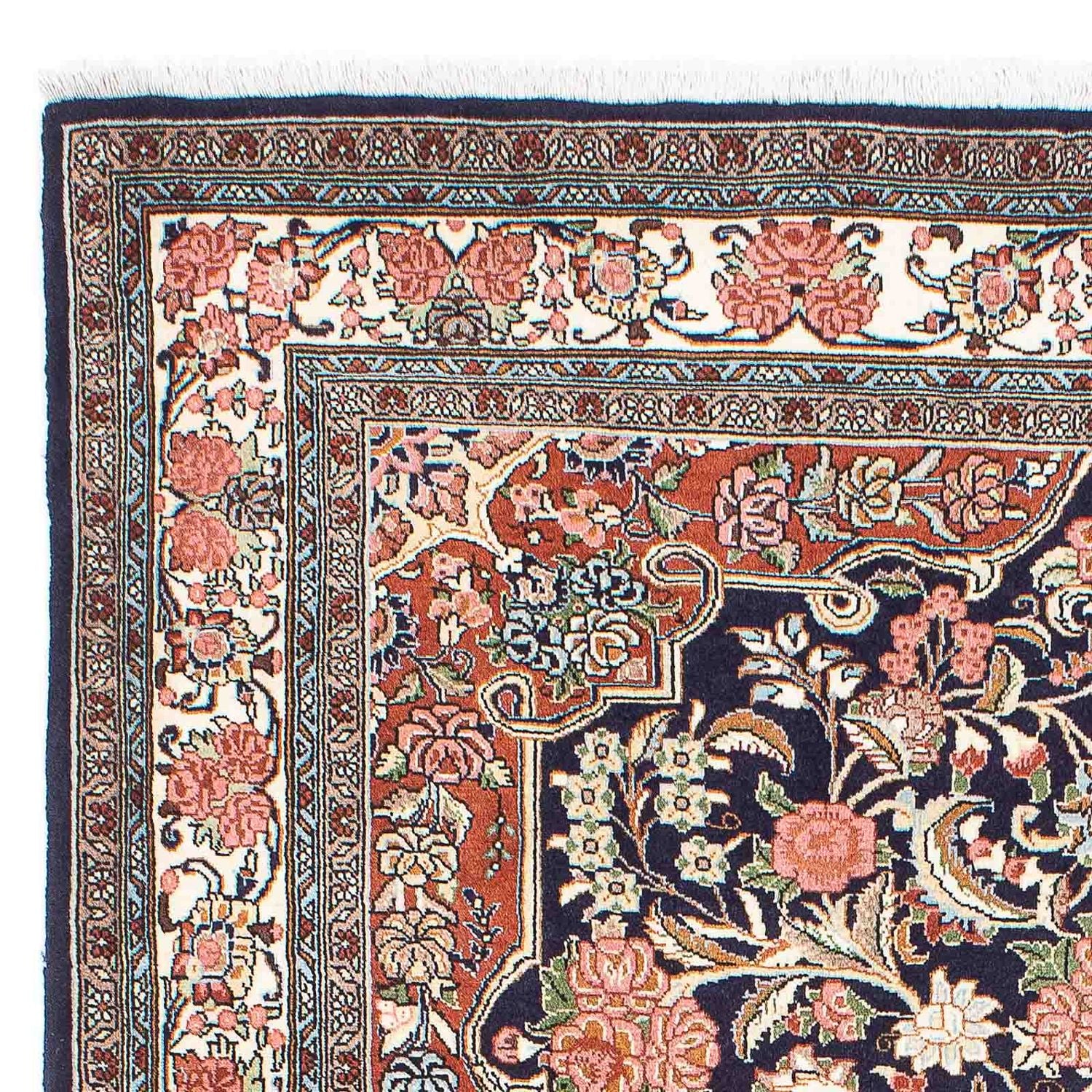 Tapis persan - Bidjar - 207 x 140 cm - bleu foncé