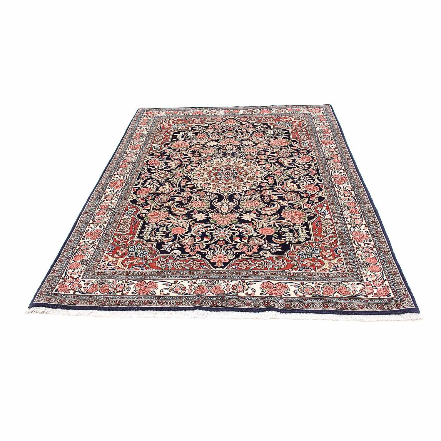 Tapis persan - Bidjar - 207 x 140 cm - bleu foncé