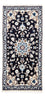 Tapis persan - Nain - 134 x 69 cm - bleu foncé