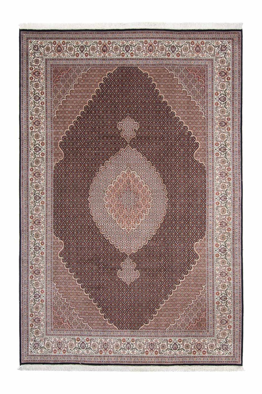 Tapis persan - Tabriz - 308 x 200 cm - bleu foncé