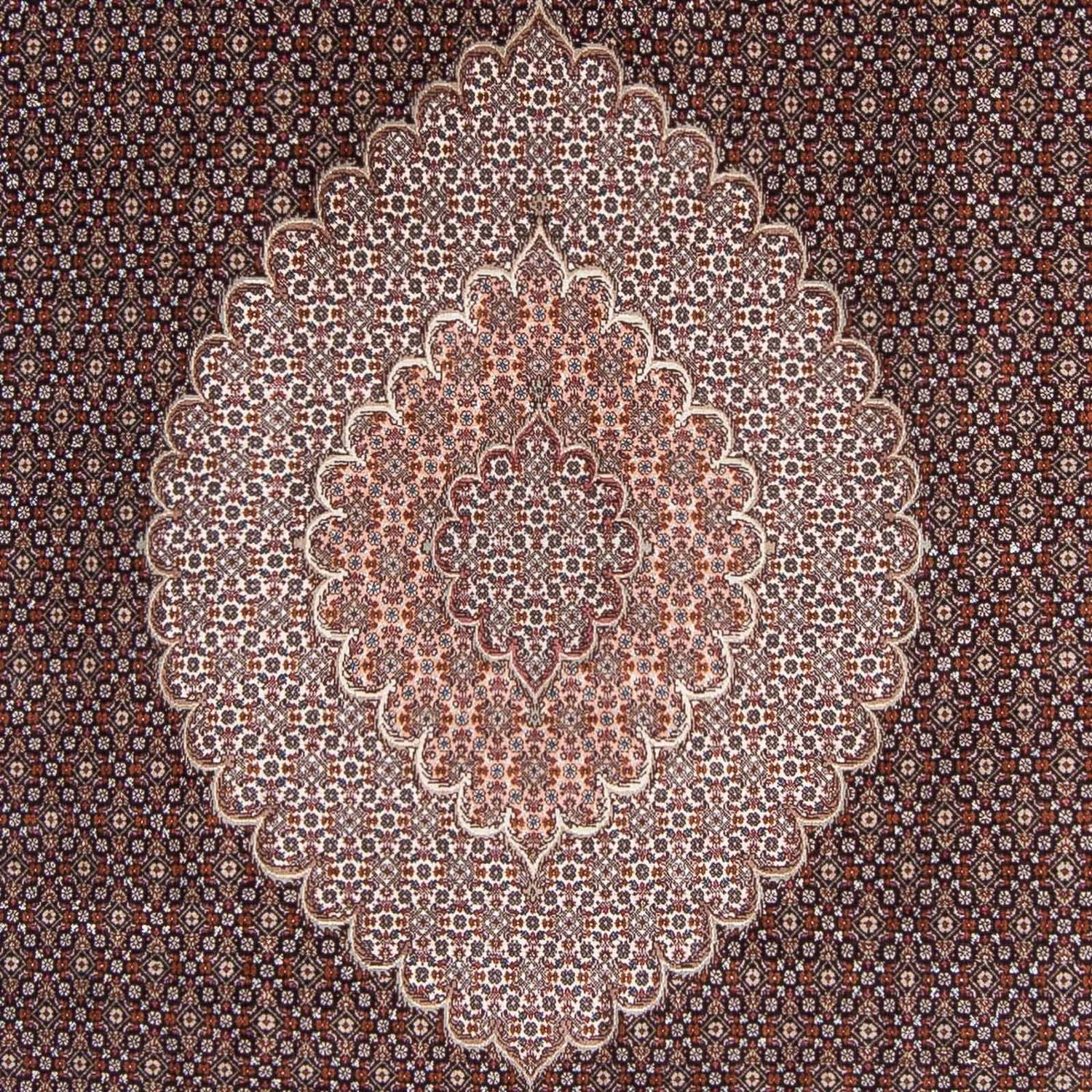 Tapis persan - Tabriz - 308 x 200 cm - bleu foncé