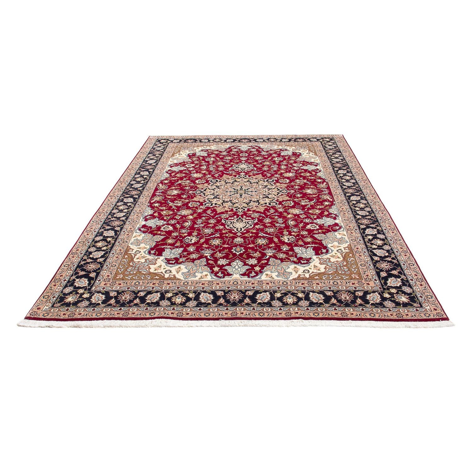 Tapis persan - Tabriz - Royal - 293 x 202 cm - rouge foncé
