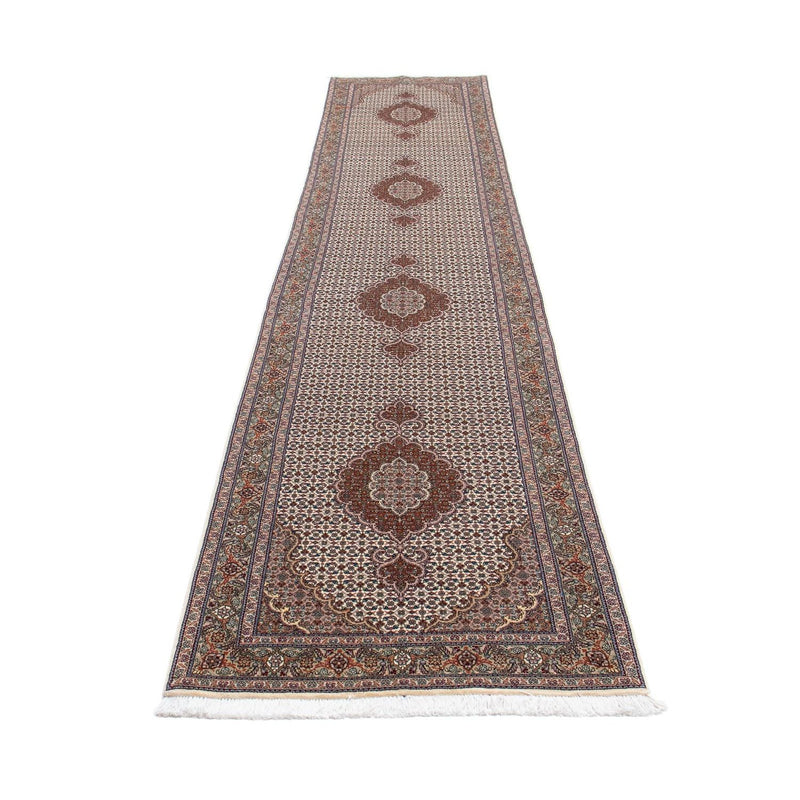 Tapis de couloir Tapis persan - Tabriz - 402 x 82 cm - multicolore