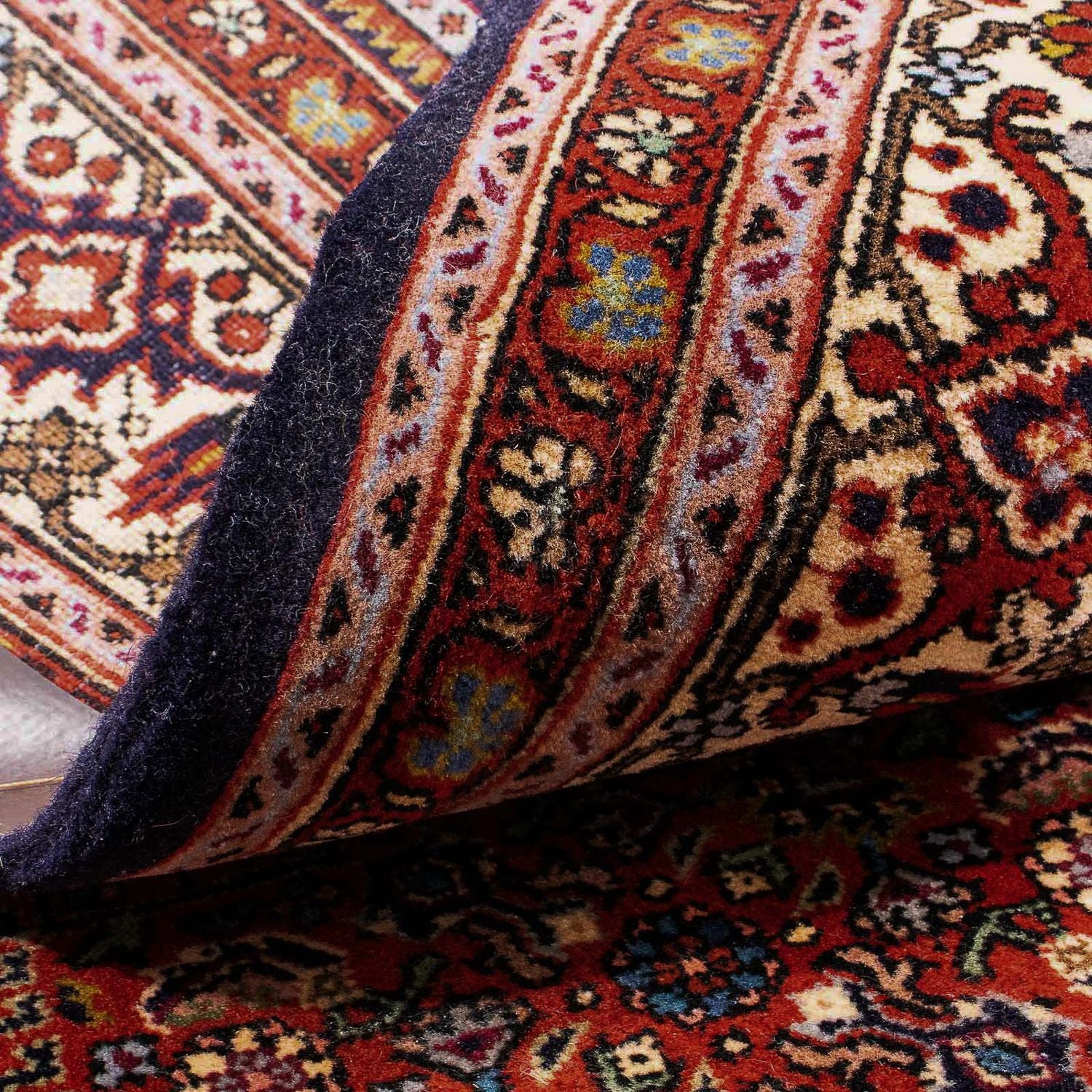 Tapis persan - Bidjar - 168 x 108 cm - bleu foncé