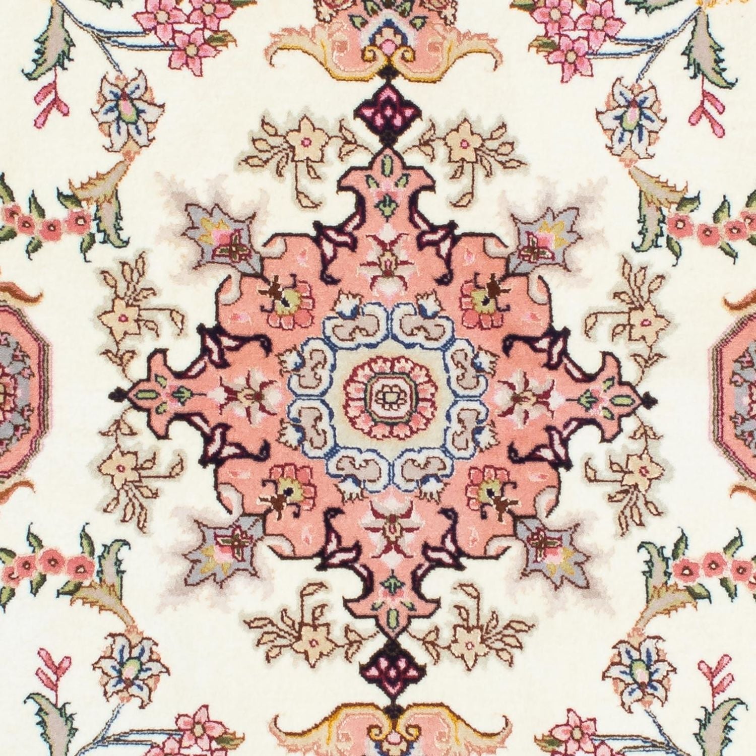 Tapis de couloir Tapis persan - Tabriz - Royal - 212 x 82 cm - beige
