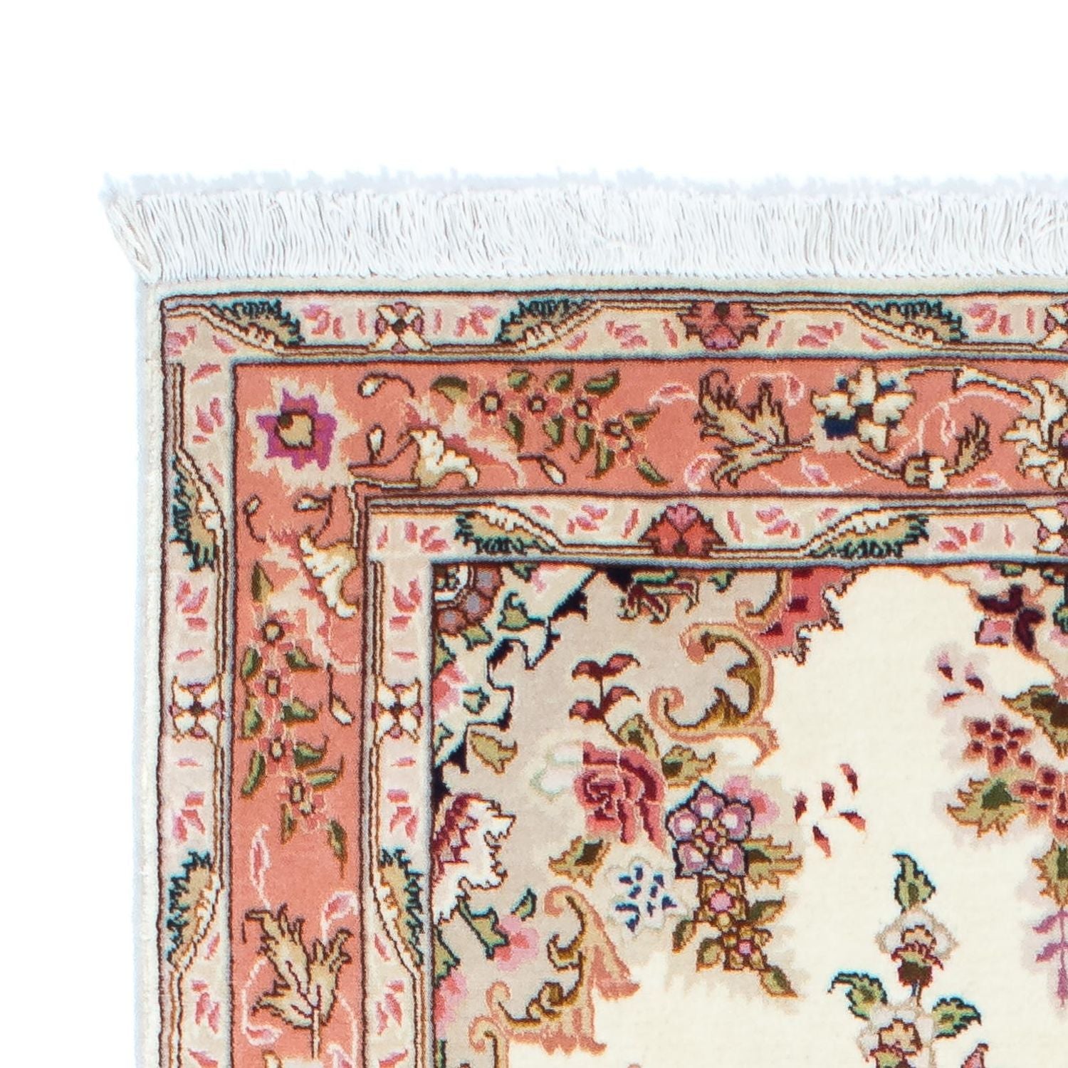 Tapis de couloir Tapis persan - Tabriz - Royal - 212 x 82 cm - beige