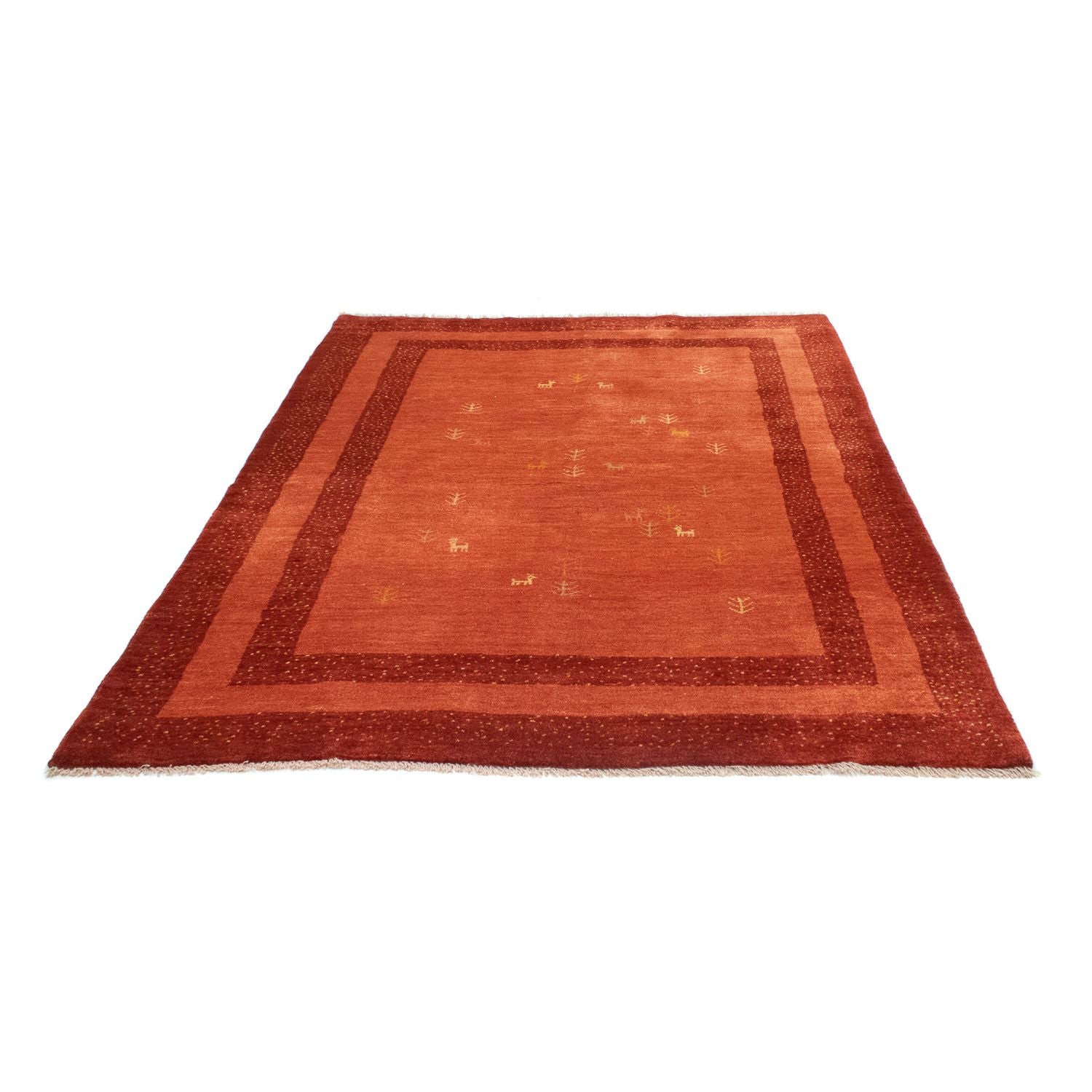 Tapis Gabbeh - Persan - 200 x 150 cm - rouge