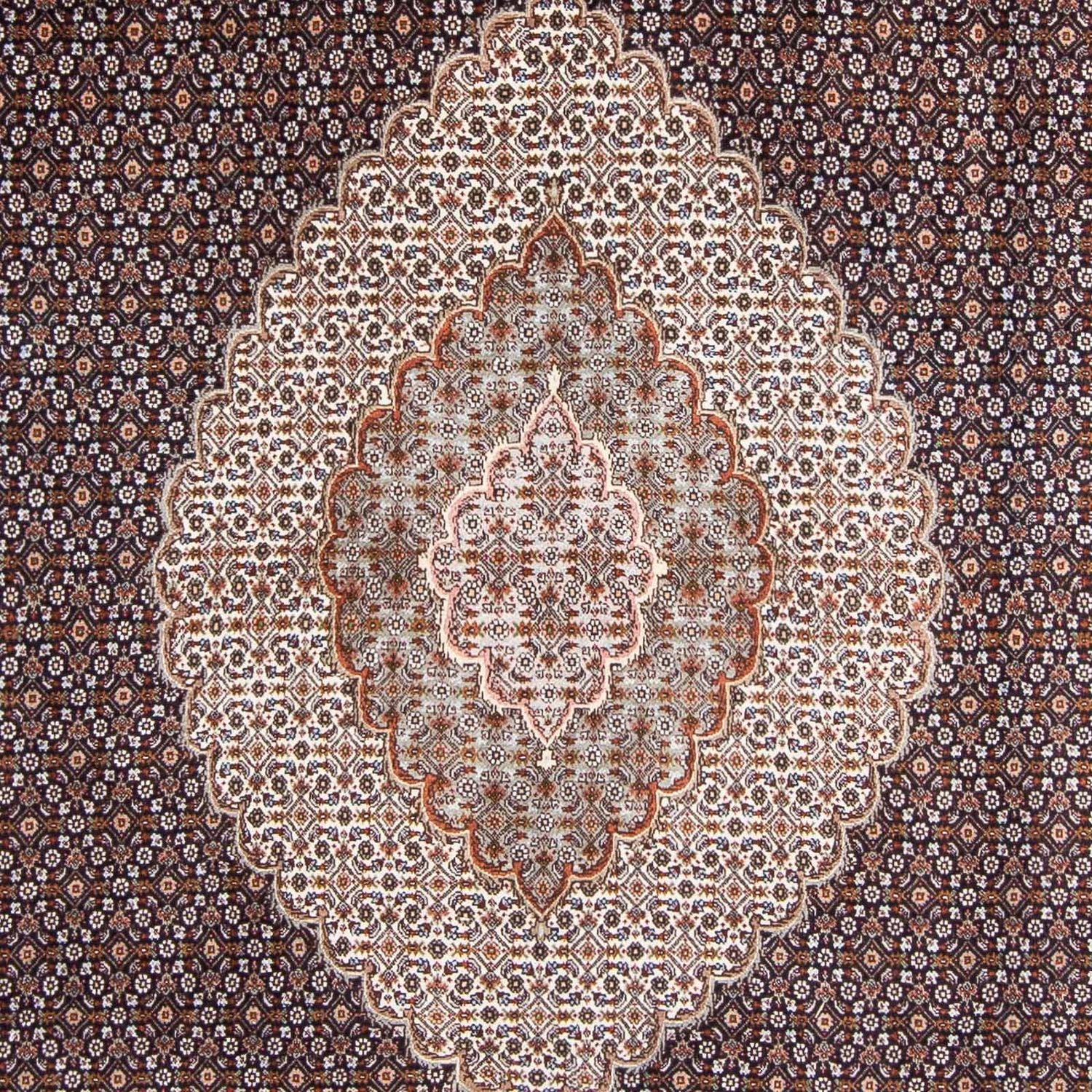 Tapis persan - Tabriz - 295 x 200 cm - bleu foncé