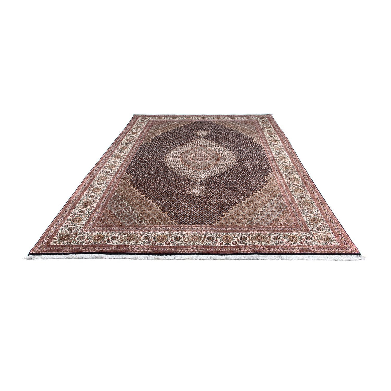 Tapis persan - Tabriz - 295 x 200 cm - bleu foncé