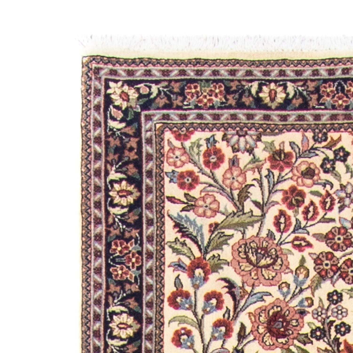 Tapis de couloir Tapis persan - Ghom - 400 x 70 cm - beige