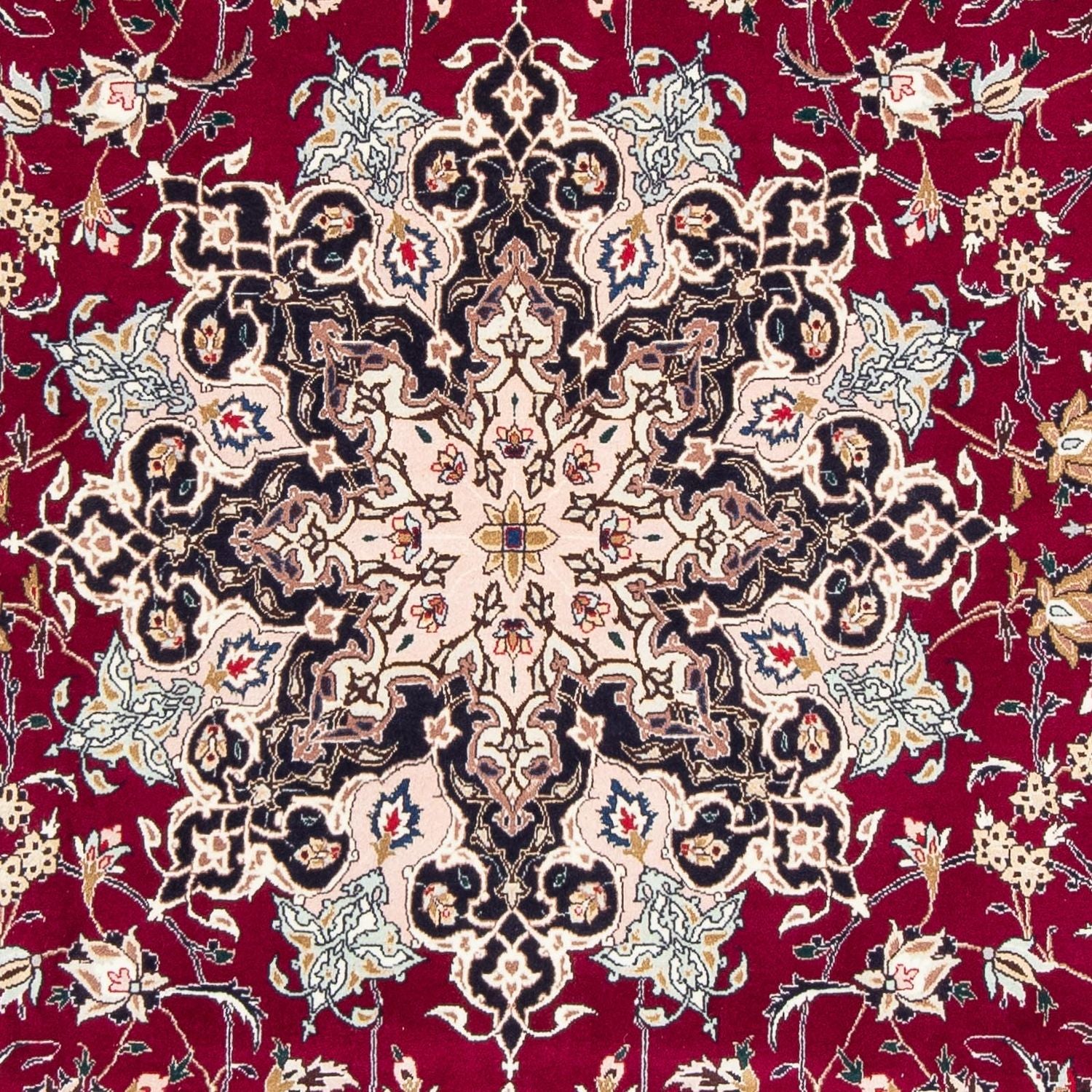 Tapis persan - Tabriz - Royal - 308 x 203 cm - rouge foncé