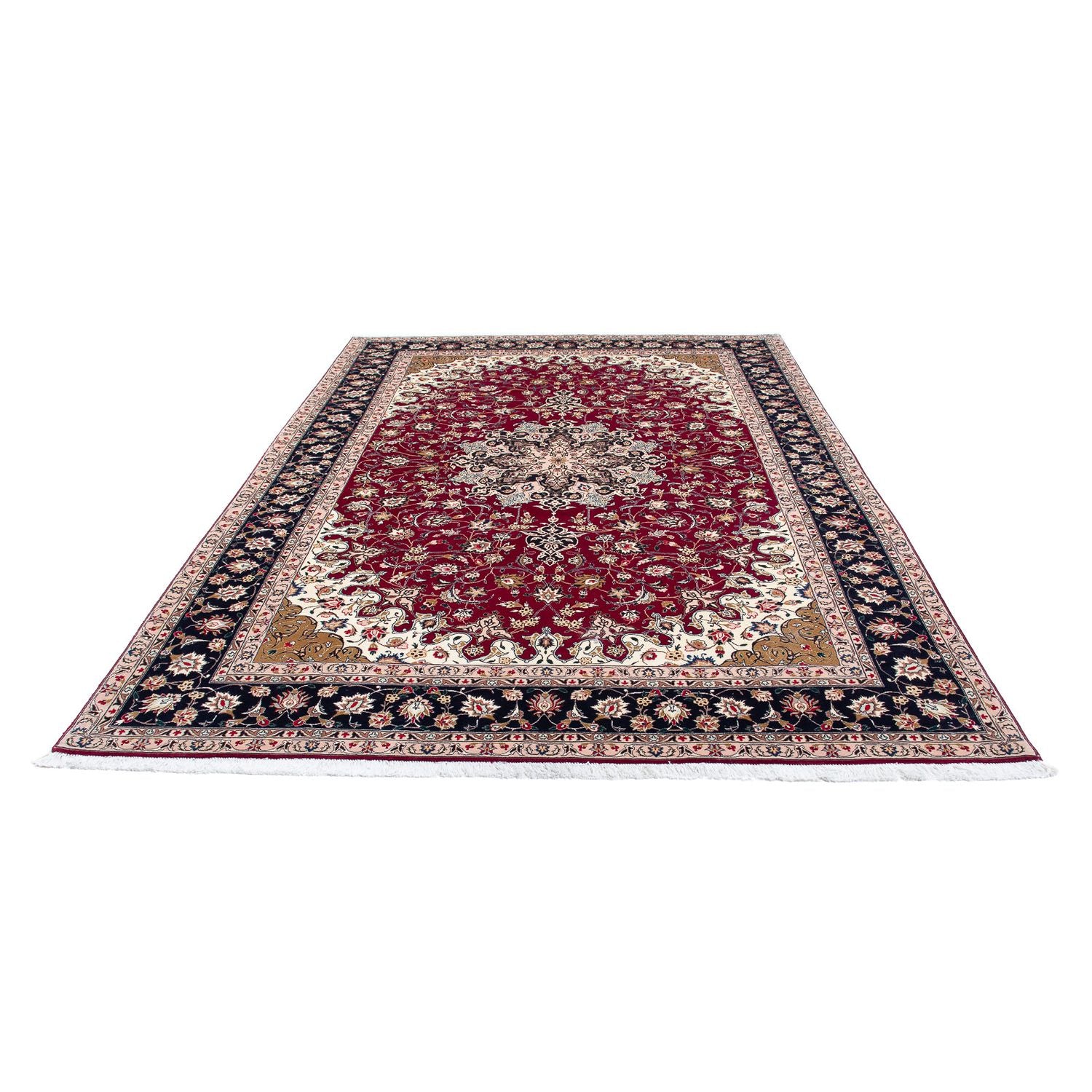 Tapis persan - Tabriz - Royal - 308 x 203 cm - rouge foncé