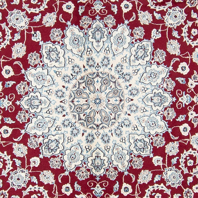 Tapis persan - Nain ronde  - 295 x 295 cm - rouge foncé