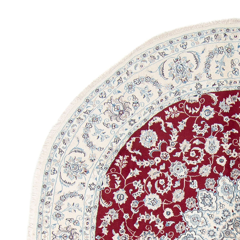 Tapis persan - Nain ronde  - 295 x 295 cm - rouge foncé