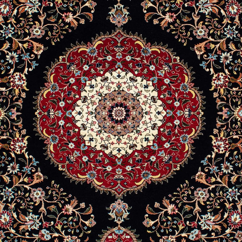 Tapis persan - Ghom - 210 x 140 cm - bleu foncé