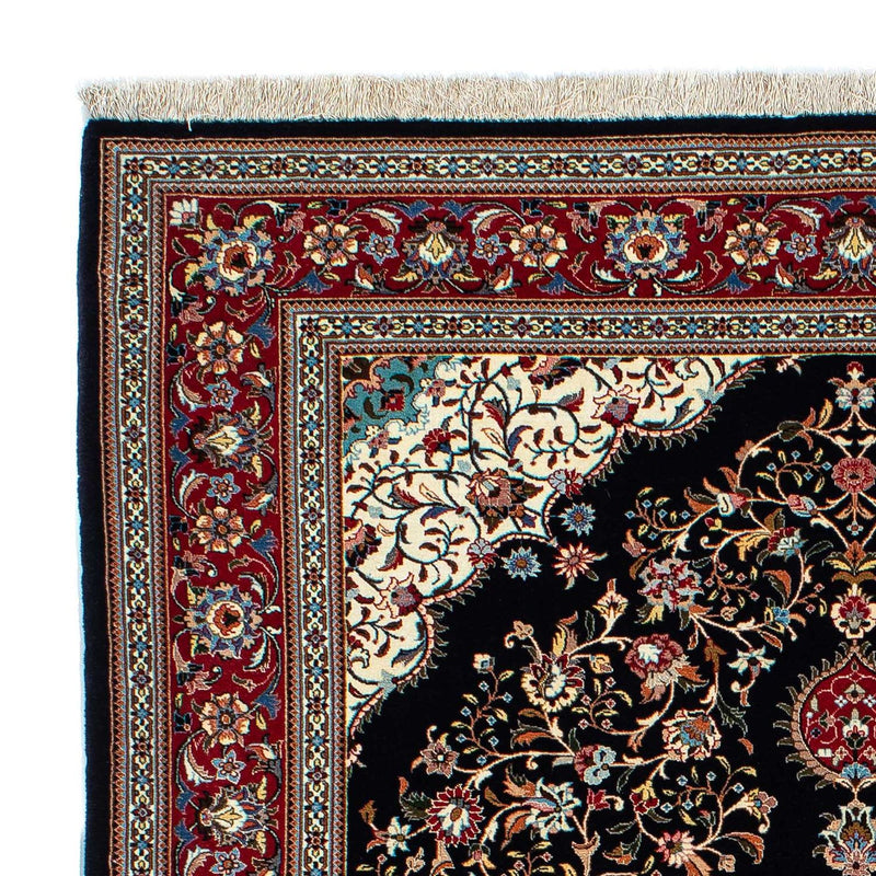 Tapis persan - Ghom - 210 x 140 cm - bleu foncé