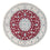 Tapis persan - Nain ronde  - 247 x 247 cm - rouge foncé