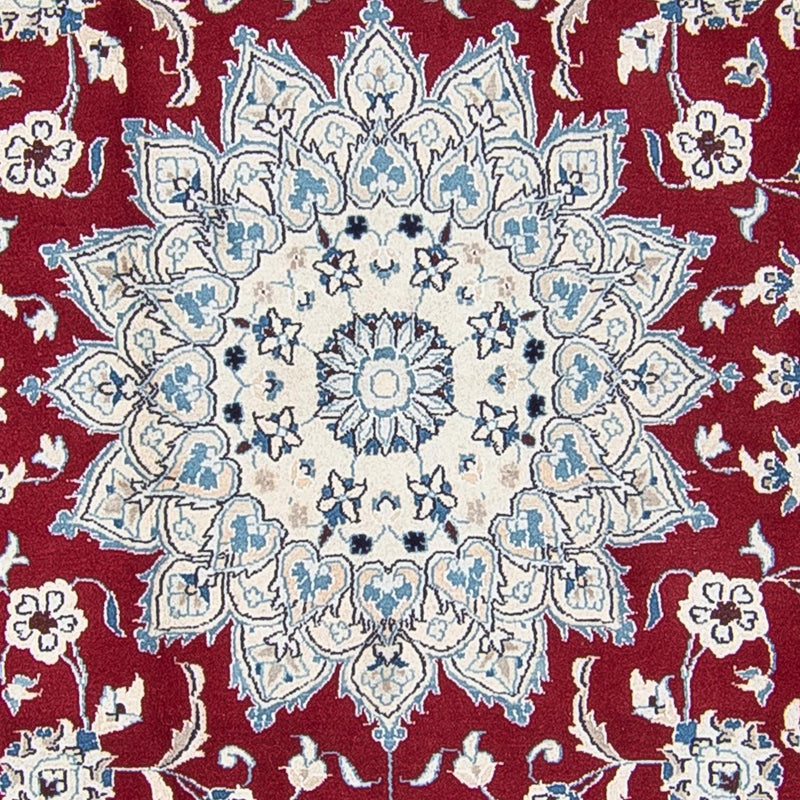 Tapis persan - Nain ronde  - 247 x 247 cm - rouge foncé