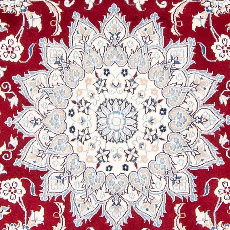 Tapis persan - Nain ronde  - 250 x 250 cm - rouge foncé