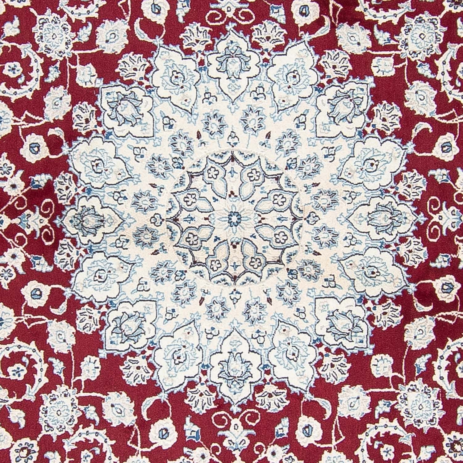 Tapis persan - Nain ronde  - 300 x 300 cm - rouge foncé