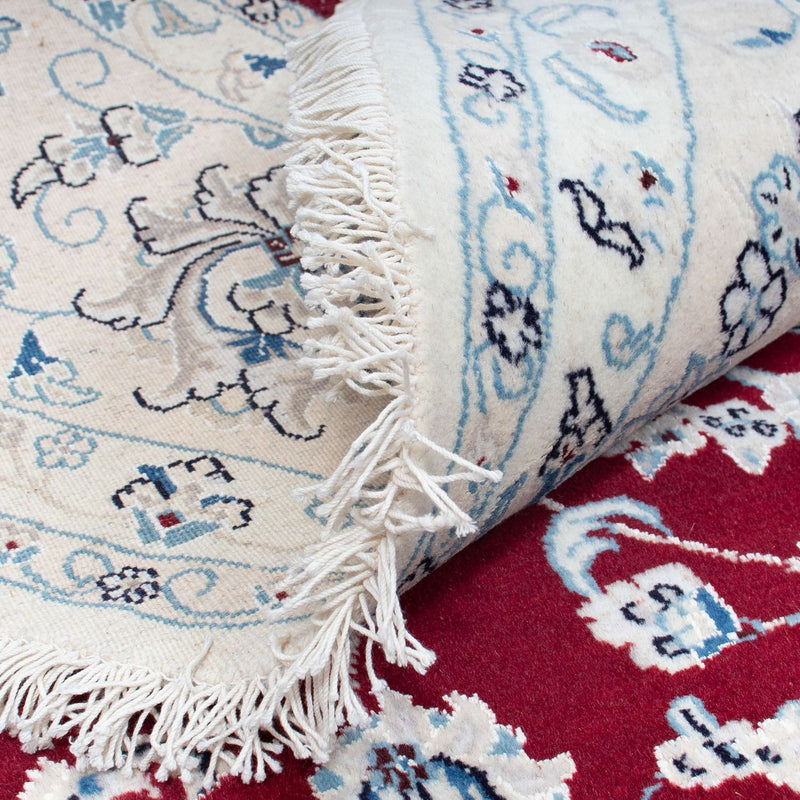 Tapis persan - Nain ronde  - 300 x 300 cm - rouge foncé