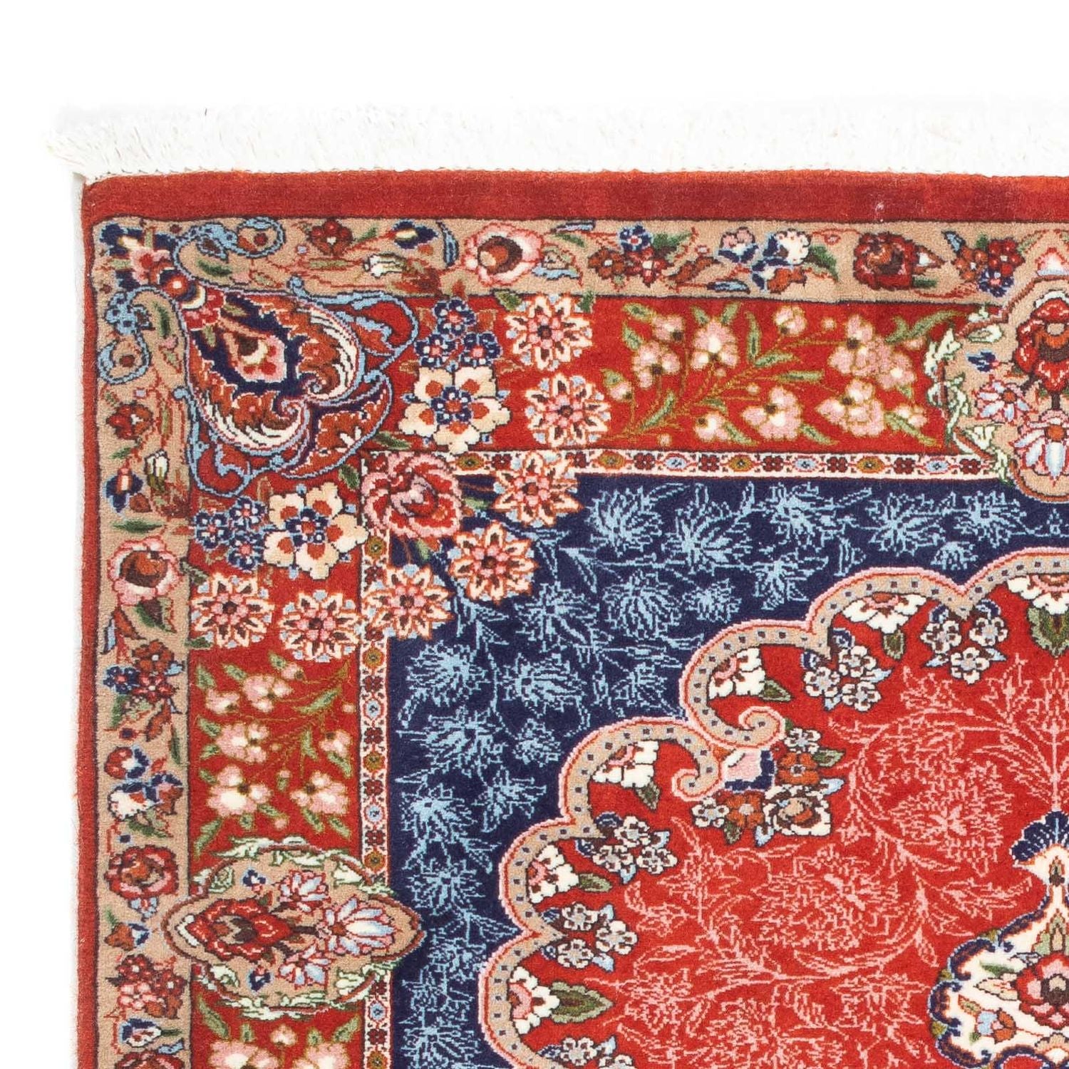 Tapis persan - Ghom - 111 x 93 cm - rouille