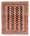 Tapis Belutsch carré  - 174 x 139 cm - bleu foncé