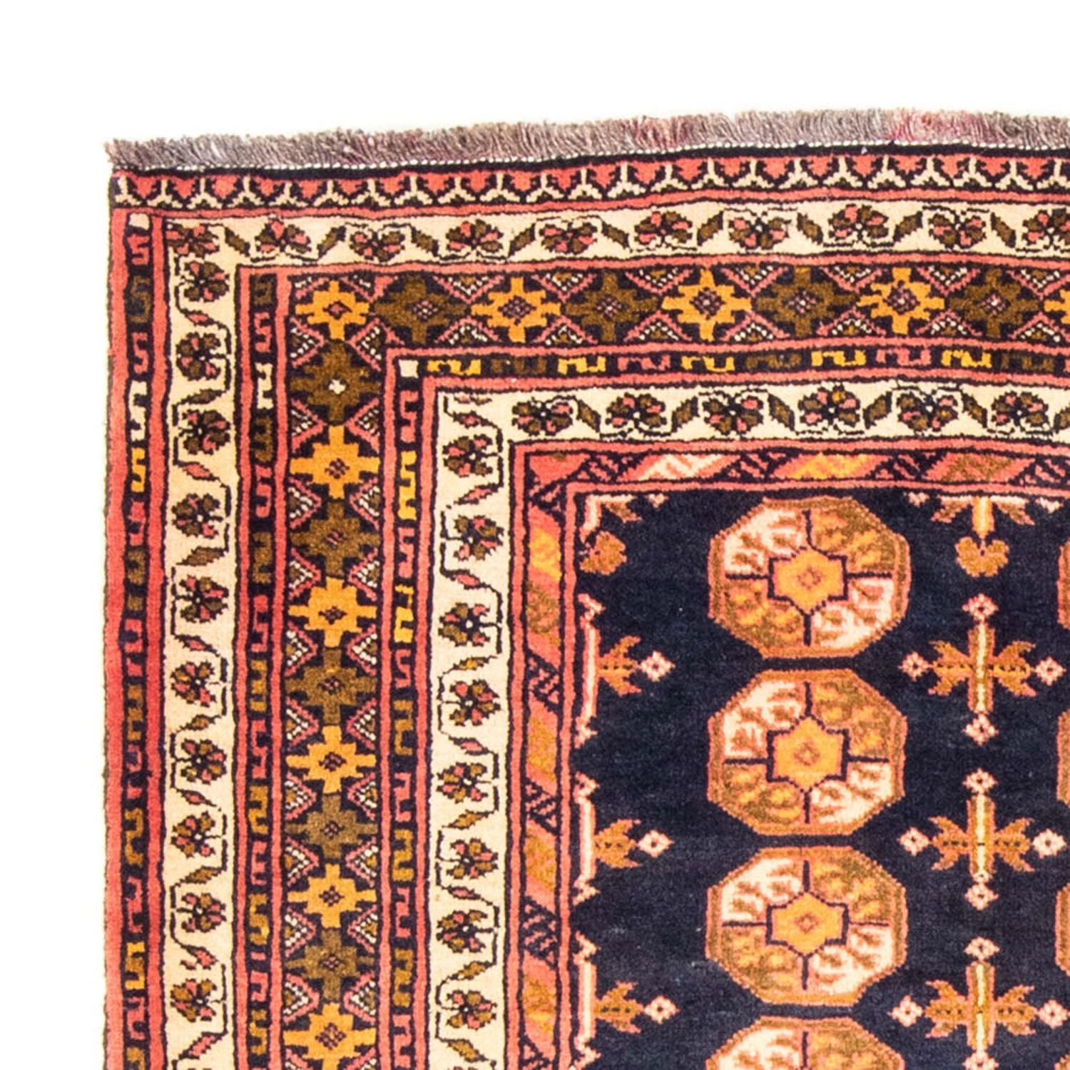 Tapis Belutsch carré  - 174 x 139 cm - bleu foncé
