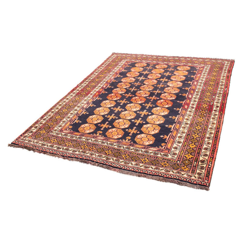 Tapis Belutsch carré  - 174 x 139 cm - bleu foncé