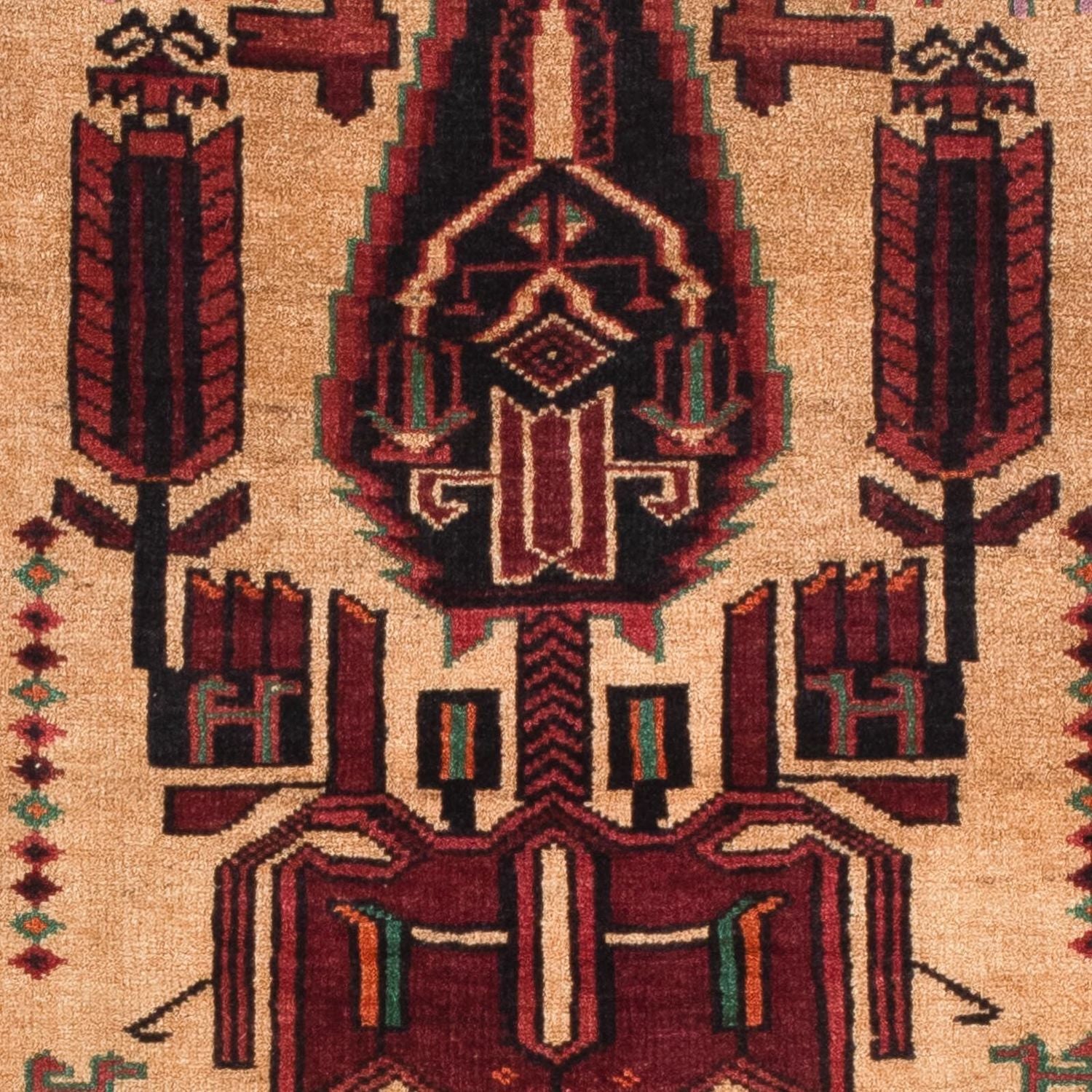 Tapis Belutsch - 135 x 82 cm - rouge foncé