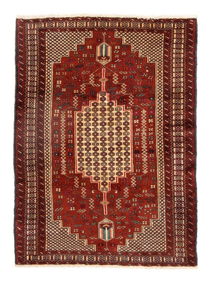 Tapis Belutsch carré  - 174 x 133 cm - rouge