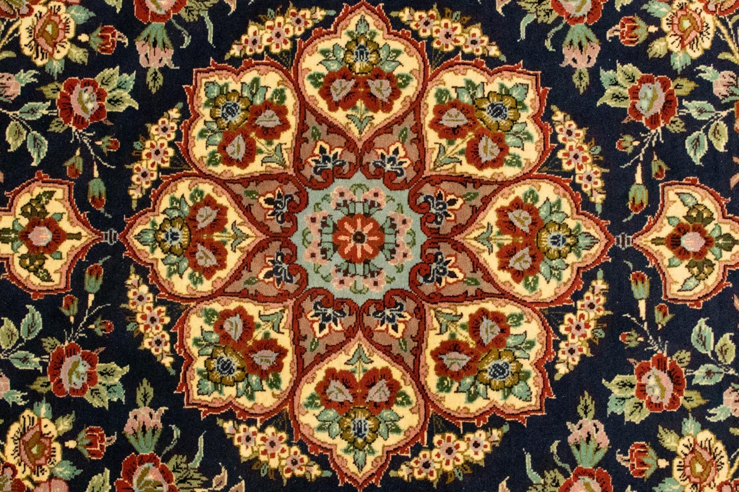 Tapis persan - Ghom - 170 x 108 cm - noir