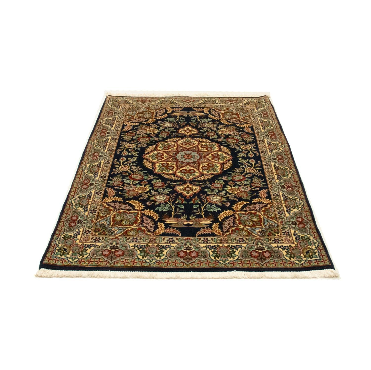 Tapis persan - Ghom - 170 x 108 cm - noir