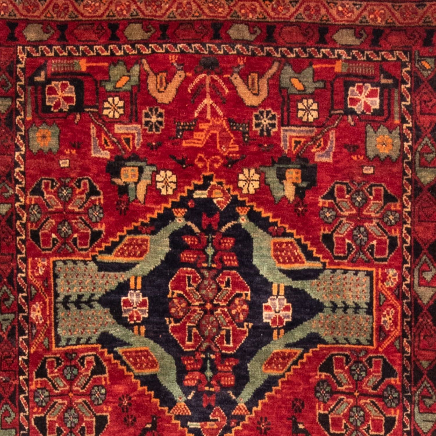 Belutsch Teppich 200 x 100 cm - rot