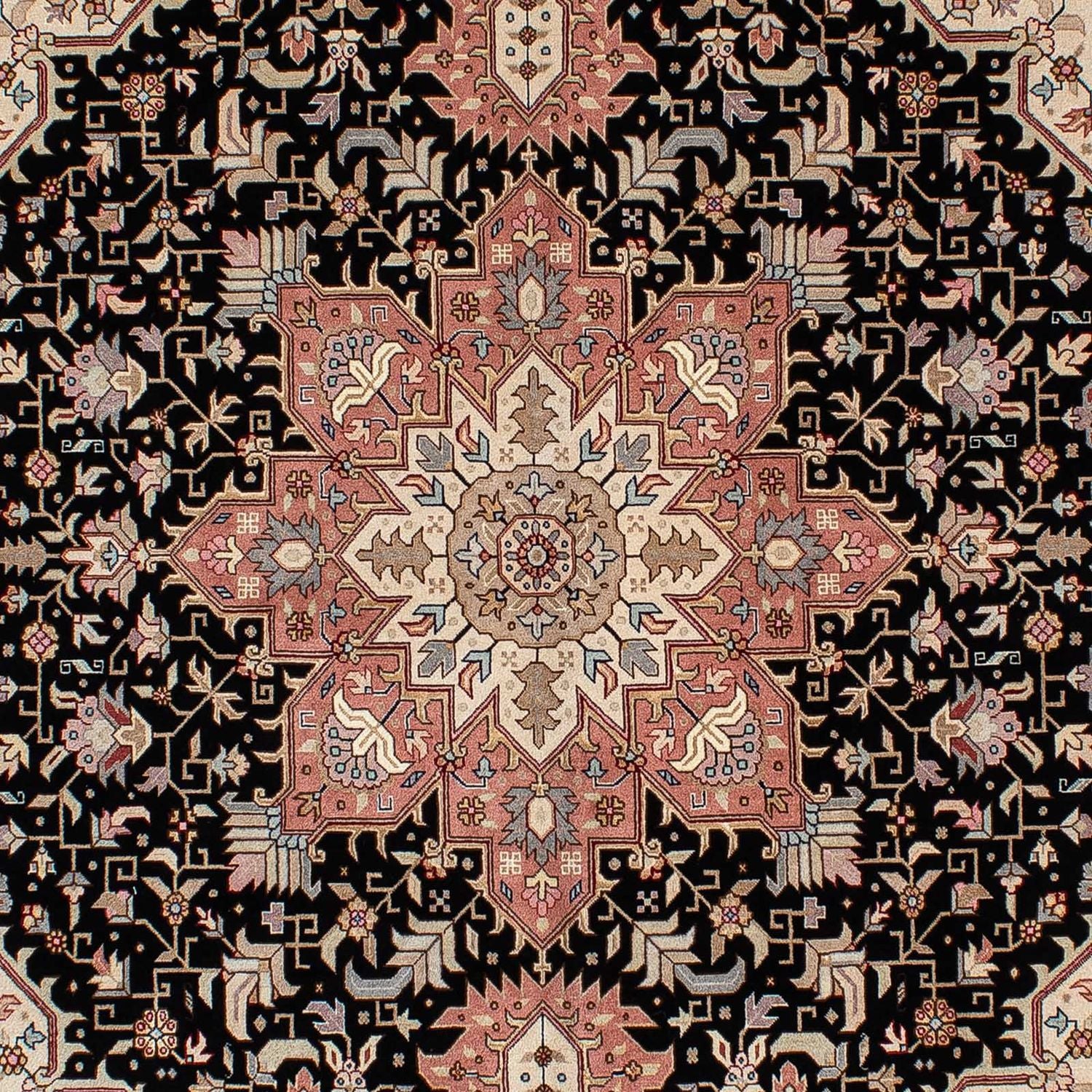 Tapis persan - Tabriz - Royal - 204 x 150 cm - bleu foncé