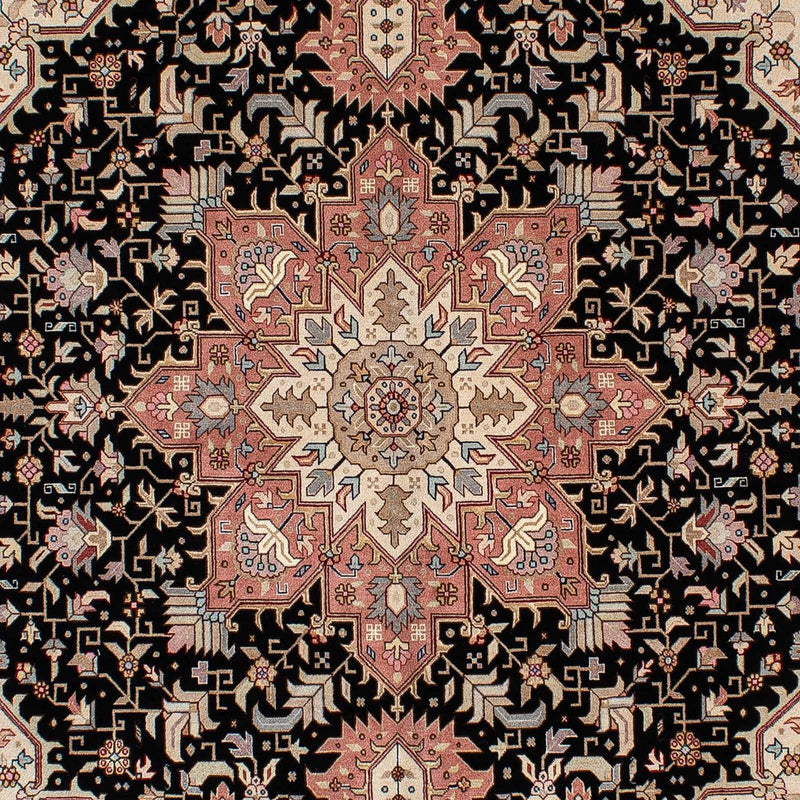 Tapis persan - Tabriz - Royal - 204 x 150 cm - bleu foncé