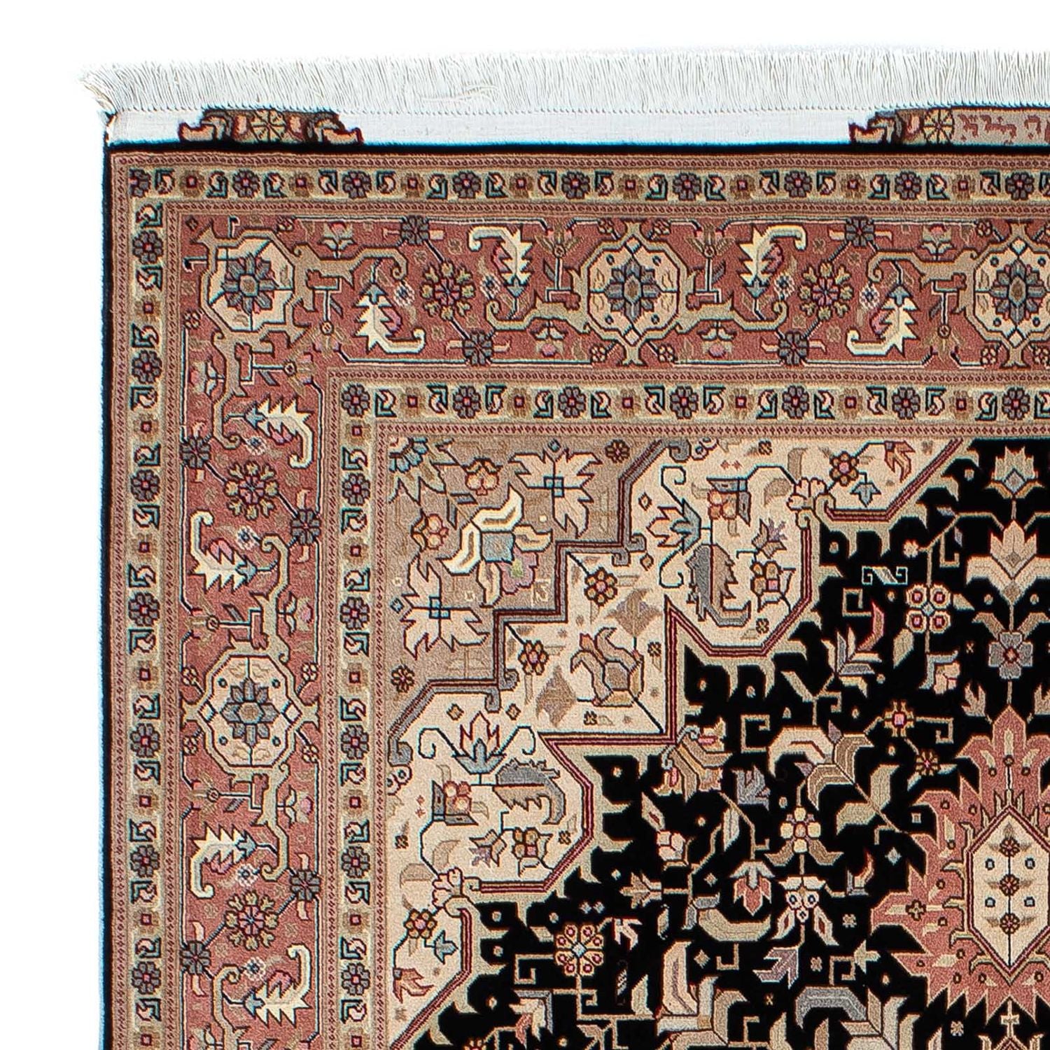 Tapis persan - Tabriz - Royal - 204 x 150 cm - bleu foncé