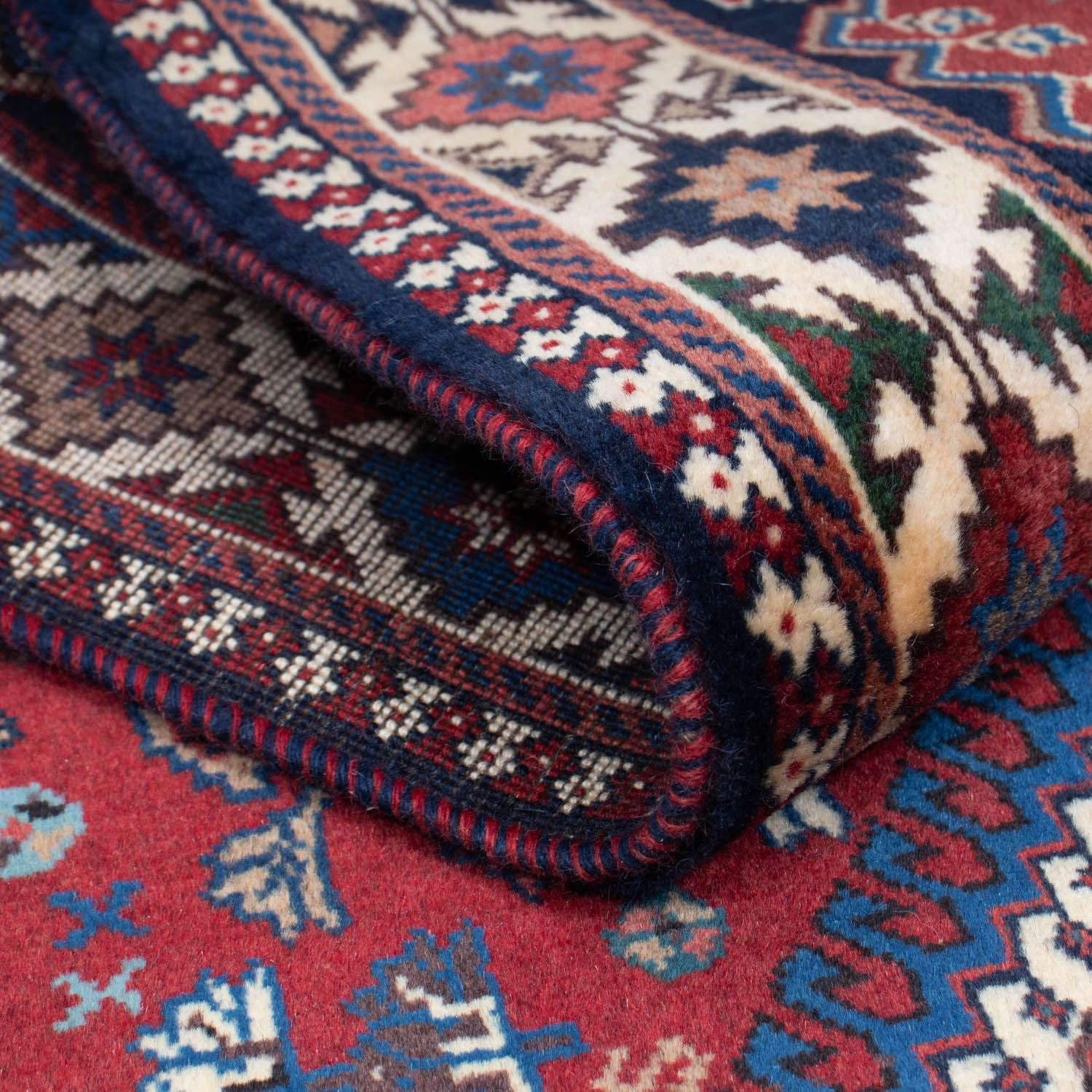 Tapis de couloir Tapis persan - Nomadic - 210 x 83 cm - rouge foncé
