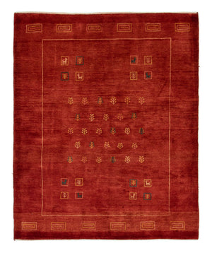 Tapis Gabbeh - Persan - 190 x 163 cm - rouge