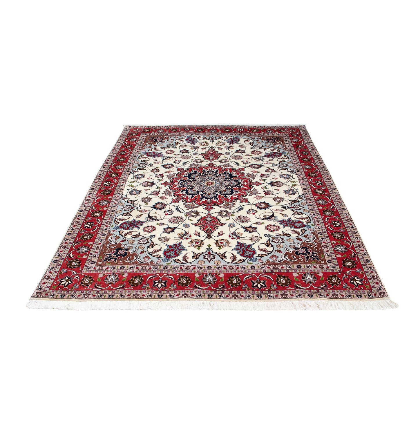 Tapis persan - Tabriz - Royal - 201 x 153 cm - beige