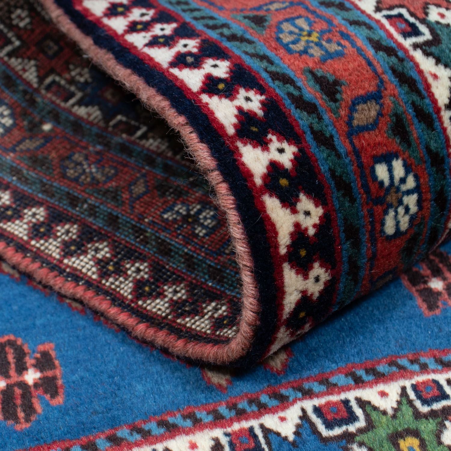 Tapis persan - Nomadic - 191 x 82 cm - bleu