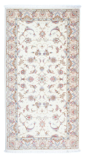 Tapis de couloir Tapis persan - Tabriz - Royal - 198 x 100 cm - beige