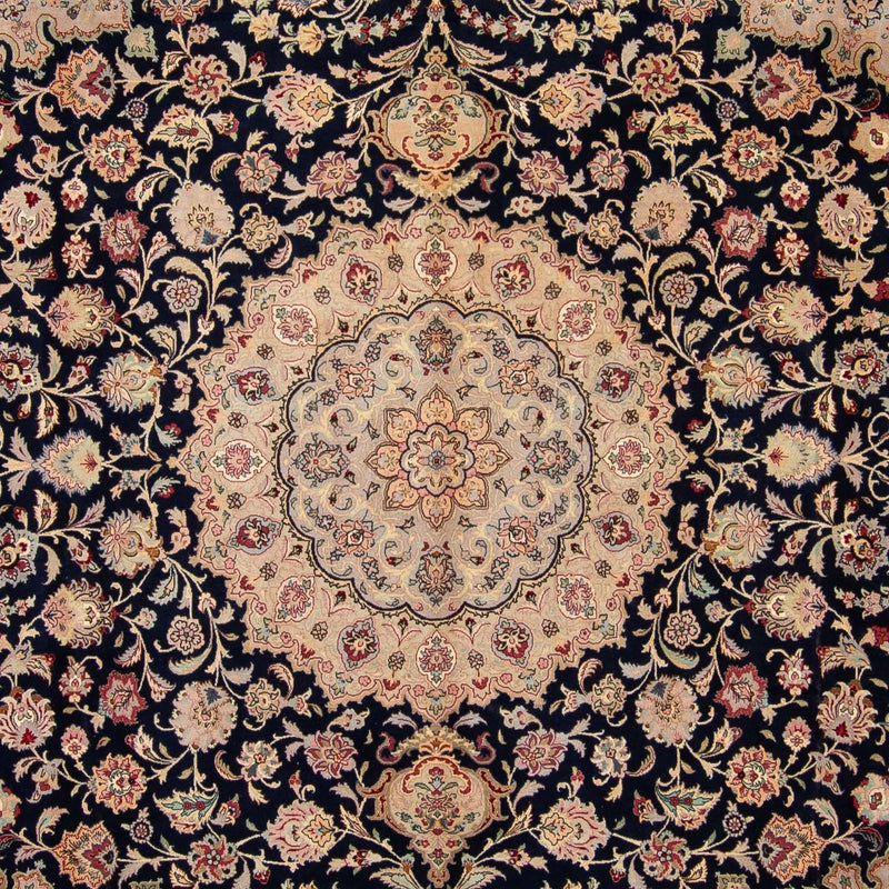 Tapis persan - Tabriz - Royal - 338 x 300 cm - bleu foncé