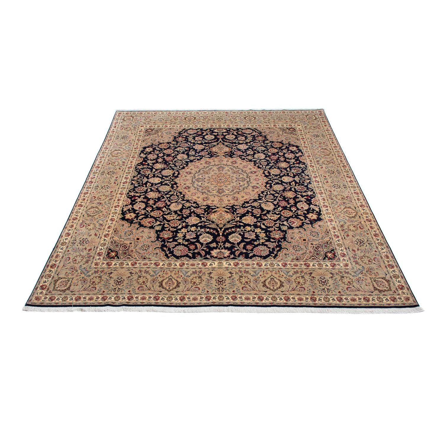 Tapis persan - Tabriz - Royal - 338 x 300 cm - bleu foncé