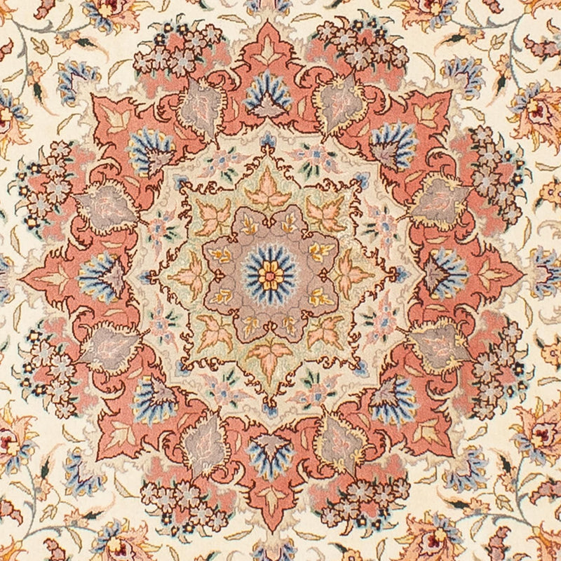 Tapis persan - Tabriz - Royal ronde  - 194 x 194 cm - beige