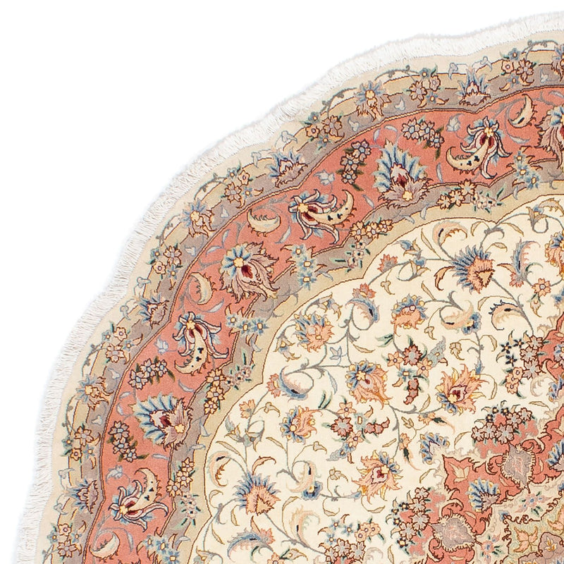 Tapis persan - Tabriz - Royal ronde  - 194 x 194 cm - beige
