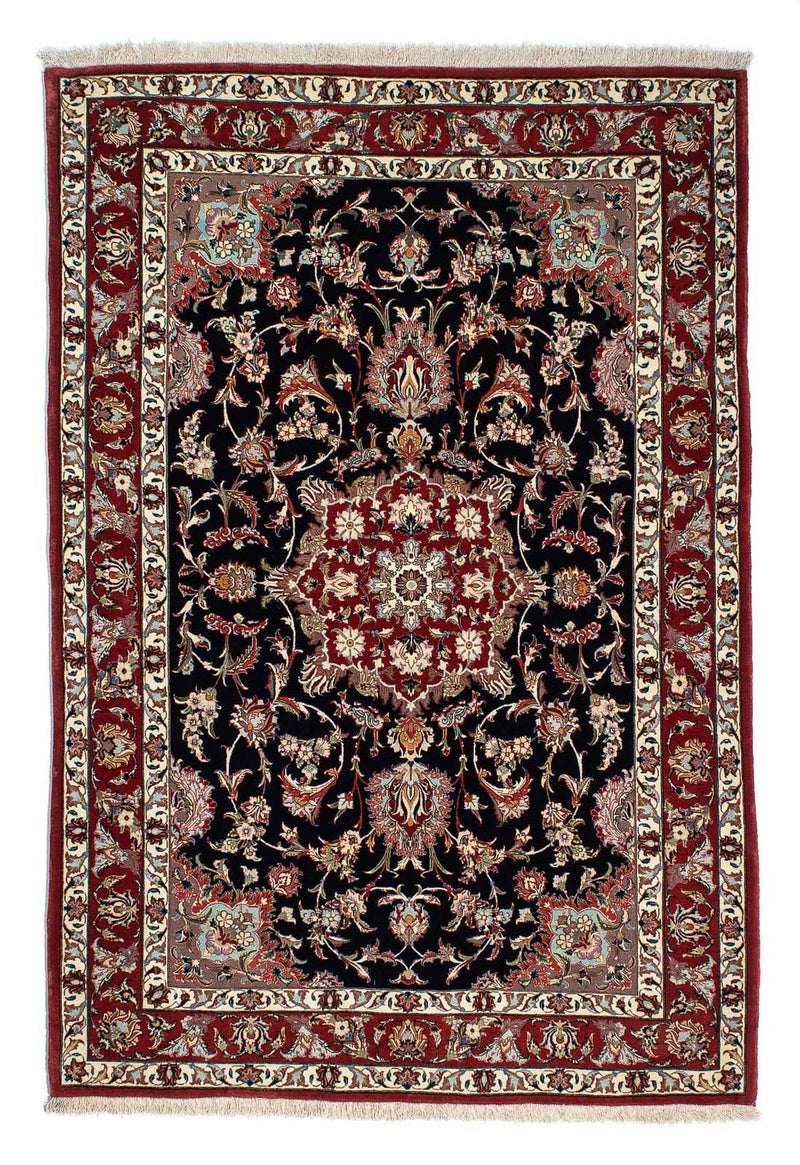 Perserteppich - Ghom 201 x 138 cm - dunkelblau
