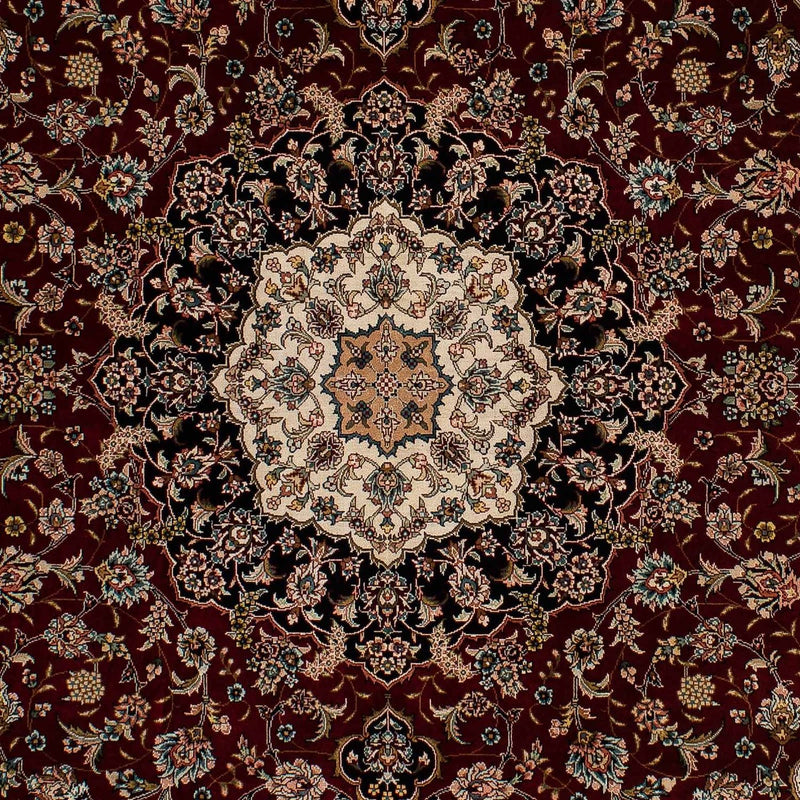Tapis persan - Ghom - 197 x 133 cm - rouge foncé